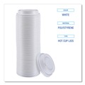 Cup Lids | Boardwalk BWKHOTWH8 Plastic Hot Cup Lids for 8 oz. Hot Cups - White (50/Sleeve, 20 Sleeves/Carton) image number 5