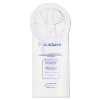 Janitized JAN-PTMV-2(10) Vacuum Filter Bags Designed to Fit ProTeam 10 qt Super Coach/MegaVac (10/Carton)