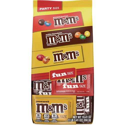 Candy, Gum & Mints | M & M's 460668 M and M'S 19.41 oz. Bag Variety Pack Fun Size Chocolate Candy - Assortment image number 0