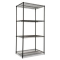 Racks & Shelving | Alera ALESW503624BL 36 in. x 24 in. x 72 in. NSF Certified Industrial Four-Shelf Wire Shelving Kit - Black image number 0