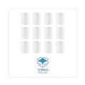 Perforated Roll & Hand Towels | Boardwalk 8123 2 in. Core 1-Ply 8 in. x 600 ft. Hardwound Paper Towels - White (12/Carton) image number 2