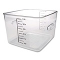 Perforated Roll & Hand Towels | Rubbermaid Commercial FG631200CLR Square Storage Container 12 qt 10.5 x 11.31 x 7.75 Clear Plastic image number 0