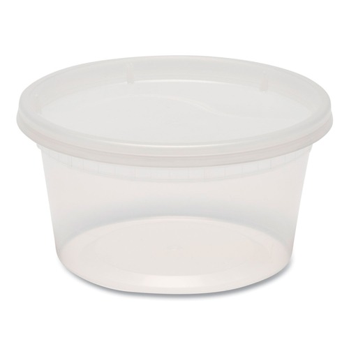 Food Containers & Lids | GEN TD40012E 12 oz. Plastic Deli Containers with Lid - Clear (240/Carton) image number 0