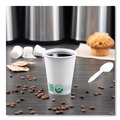 Cups | SOLO 378PLA-PLANET 8 oz. Compostable Paper Hot Cups - White/Green (50/Pack) image number 4