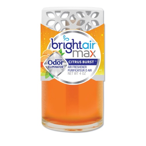 Metered Dispenser Refills | BRIGHT Air 900440 4 oz. Max Scented Oil Air Freshener - Citrus Burst (6/Carton) image number 0