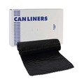Low-Density Trash Bags | Boardwalk W4832YKKR01 24 in. x 32 in. 16 gal. 1 mil Perforated Roll Low-Density Waste Can Liners - Black (150/Carton) image number 1