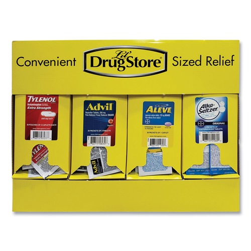 Medicines | Lil' Drugstore 71622 Plastic Case Single-Dose Medicine Dispenser - Yellow image number 0