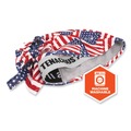 Head & Face Protection | Ergodyne 12477 Chill-Its 6615 One Size Fits Most High-Performance Bandana Doo Rag with Terry Cloth Sweatband - Stars and Stripes image number 5