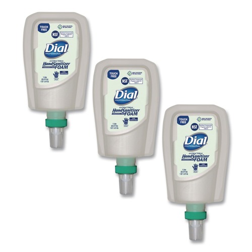 Hand Sanitizers | Dial Professional 16694 1 Liter Bottle Antibacterial Foaming Hand Sanitizer Refill for FIT Touch Free Dispenser - Fragrance-Free (3/Carton) image number 0