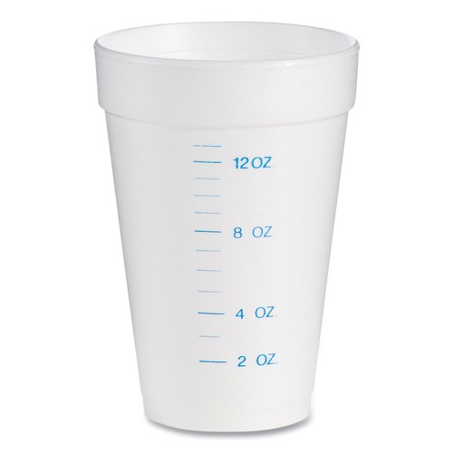 Medical Cups & Accessories | Dart 16J16GRA 16 oz. Graduated Foam Medical Cups - White (1000/Carton) image number 0