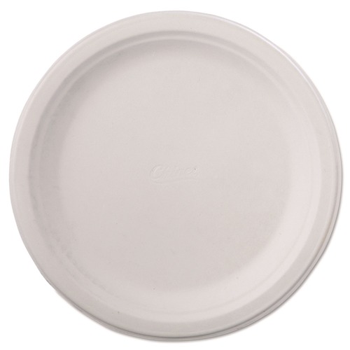 Plates | Chinet 21232 Classic 9.75 in. Paper Dinnerware Plate - White (125/Pack, 4 Packs/Carton) image number 0