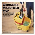 Mops | Rubbermaid Commercial 2132426 19.5 in. x 5.5 in. Microfiber Head 48 in. to 72 in. Aluminum Handle Adaptable Flat Mop Kit - Blue/Yellow image number 6