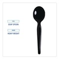 Disposable Spoons | Boardwalk BWKSOUPHWPSBLA Heavyweight Polystyrene Soup Spoons - Black (1000/Carton) image number 3