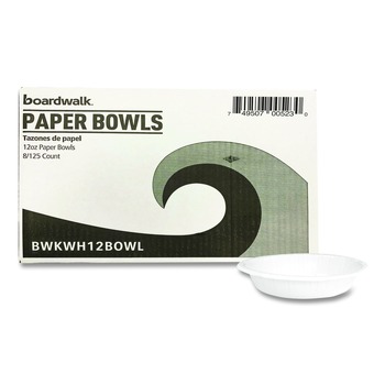 BOWLS | Boardwalk CB12B1008125A 12 oz Paper Dinnerware Bowl - White (1000/Carton)