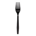 Disposable Forks | Boardwalk BWKFORKHWPPBLA Heavyweight Polypropylene Forks - Black (1000/Carton) image number 1