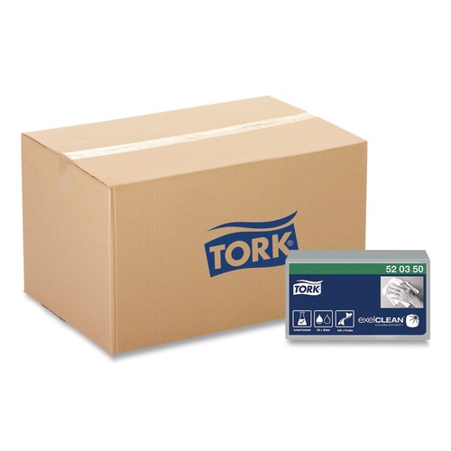 Perforated Roll & Hand Towels | Tork 520350 1-Ply 12.6 in. x 15.16 in. Industrial Cleaning Cloths - Gray (55/Carton) image number 0