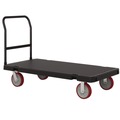 Carts & Trucks | Suncast Commercial PDPT3060 30.25 in. x 64.5 in. x 41 in. 1,600 lbs. Capacity Resin Platform Truck - Black image number 3