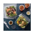 Food Containers & Lids | Pactiv Corp. YCI821100000 9.21 in. x 8.87 in. x 3.07 in. SENSATION SmartLock Hinged Lid Container - Plastic, Clear (200/Carton) image number 5