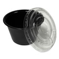 Cups | Boardwalk BWKPRTN4BL 4 oz Plastic Souffle/Portion Cups - Black (2500/Carton) image number 3