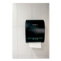 Towel Dispensers | Boardwalk BWK29GREEN 12.31 in. x 9.31 in. x 15.94 in. Xtra Mechanical Hands-Free Towel Dispenser - Black (1-Carton) image number 6