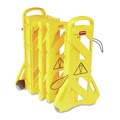 Barriers | Rubbermaid Commercial FG9S1100YEL 13 ft x 40 in. Plastic Portable Mobile Safety Barrier - Yellow image number 0