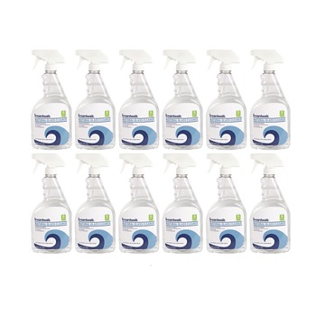 DISINFECTING AND CLEANING SOLUTIONS | Boardwalk 953100-12ESSN 32 oz. Trigger Spray Bottle Natural Glass Cleaner - Unscented (12/Carton)