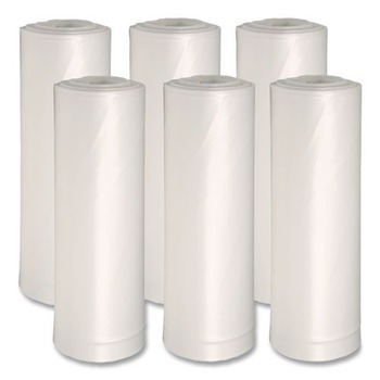 Boardwalk H6639HWKGR1 33 in. x 39 in. 33 gal. 0.6 mil Perforated Roll Low-Density Waste Can Liners - White (150/Carton)