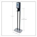Hand Sanitizer Dispensers | PURELL 7416-DS 1200 ml 13.5 in. x 5 in. x 28.5 in. CS6 Hand Sanitizer Floor Stand with Dispenser - Graphite/Silver image number 2