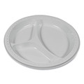 Plates | Tablemate 19644WH Plastic Dinnerware, Compartment Plates, 9-in Dia, White, 125/pack image number 3
