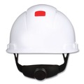 Head & Face Protection | 3M H-701SFV-UV SecureFit H-Series 4-Point Pressure Diffusion Ratchet Suspension H-700 Front-Brim Cap with UV Indicator Hard Hats - White image number 3