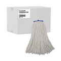 Mop Heads | Boardwalk BWK716RCT 16 oz. Cut-End Lie-Flat Rayon Wet Mop Head - White (12/Carton) image number 2