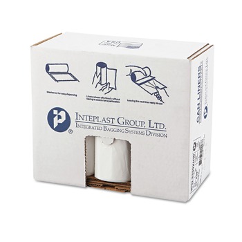 LOW DENSITY TRASH BAGS | Inteplast Group WSL3339XHW 33 in. x 39 in. 33 Gallon 0.8 mil Low-Density Commercial Can Liners - White (150/Carton)