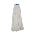 Mop Heads | Boardwalk BWK732R 32 oz. Economical Lie-Flat Rayon Fiber Mop Head - White (12/Carton) image number 0