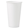 Cups | SOLO 316W-2050 16 oz. Single-Sided Poly Paper Hot Cups - White (50 Sleeve, 20 Sleeves/Carton) image number 2