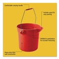 Buckets & Wringers | Rubbermaid Commercial FG296300RED 10-Quart 10.5 in. Round Plastic Utility Pail - Red image number 3