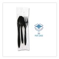 Cutlery Kits | Boardwalk BWK3KITBLPS 3-Piece Polystyrene Fork/Knife/Teaspoon Cutlery Kit - Black (250/Carton) image number 5