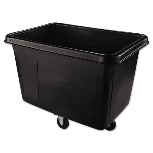 Carts & Trucks | Rubbermaid Commercial FG461400BLA 500 lbs. Capacity 105 Gallon Plastic Cube Truck - Black image number 0
