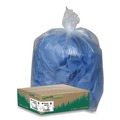 Low-Density Trash Bags | Earthsense Commercial 1507084 28.5 in. x 43 in. 23 gal. 1 mil Linear Low Density Clear Recycled Can Liners - Clear (150/Carton) image number 0