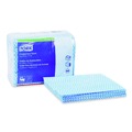 Cleaning Cloths & Wipes | Tork 192183 11.75 x 14.75 1-Ply Small Pack Foodservice Cloth - Blue/White/Unscented (4/Carton) image number 1