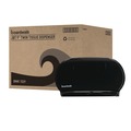 Toilet Tissue Dispensers | Boardwalk R4070BKBW 20.25 in. x 6 in. x 12.25 in. Jumbo Twin Toilet Tissue Dispenser - Black image number 5