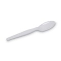 Disposable Spoons | Dixie TM23C7 Individually Wrapped Mediumweight Polystyrene Cutlery Teaspoons - White (1000/Carton) image number 1