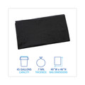 Low-Density Trash Bags | Boardwalk H8046HBK 40 in. x 46 in. 45 gal. 0.7 mil Linear Low Density Industrial Flat Pack Can Liners - Black (100/Carton) image number 1