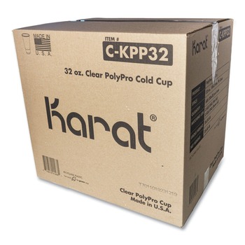 Karat C-KPP32 32 oz. PolyPro (PP) Plastic Cups - Translucent (600/Carton)