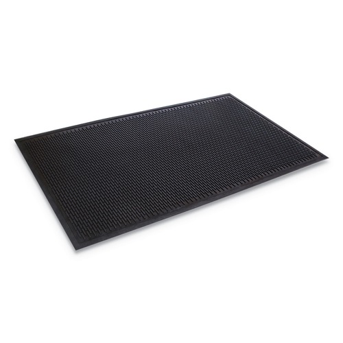 Floor Mats | Crown TD 0046BK Crown-Tred 43.75 x 66.75 Indoor/Outdoor Rubber Scraper Mat - Black image number 0