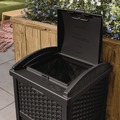 Outdoor Waste Receptacles | Suncast GHW1732BK Trash Hideaway 30-Gallon Plastic Waste Bin - Black image number 2