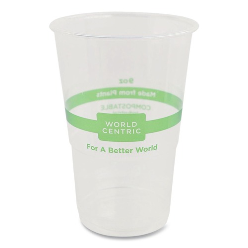 Cups | World Centric CP-CS-9 9 oz PLA Plastic Cold Cups - Clear (2000/Carton) image number 0