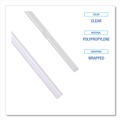 Straws/Stems/Sticks | Boardwalk BWKJSTW775CLR 7.75 in. Polypropylene Wrapped Jumbo Straws - Clear (12500/Carton) image number 3