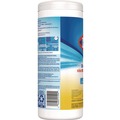 Cleaning Cloths & Wipes | Clorox 01594 7 in. x 8 in. 1-Ply Disinfecting Wipes - Crisp Lemon, White (35/Canister, 12 Canisters/Carton) image number 2