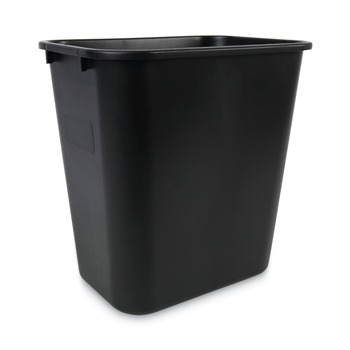 INDOOR WASTE RECEPTACLES | Boardwalk 3485202 28 qt. Plastic Soft-Sided Wastebasket - Black