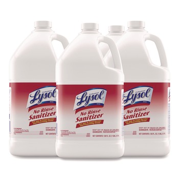 Professional LYSOL Brand 36241-74389 1 Gallon Bottle No Rinse Sanitizer Concentrate (4/Carton)